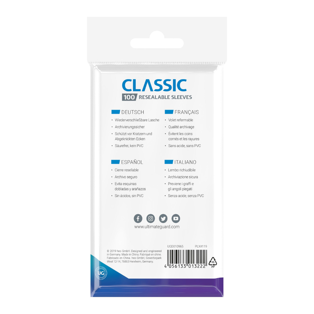 Ultimate Guard Classic Sleeves Standard Size 100 Resealable (2)